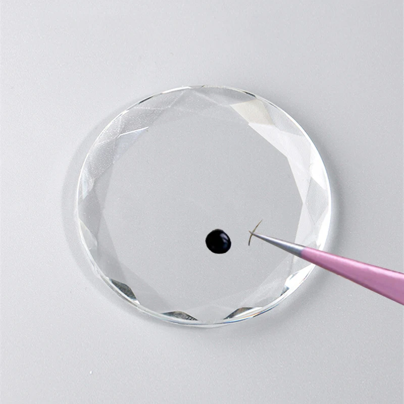 

1pcs High Quality Round Eyelash Extension Tool Jade Stone Crystal Individual Eyelash Glue Holder & Eyelash Adhesive Stand Pallet