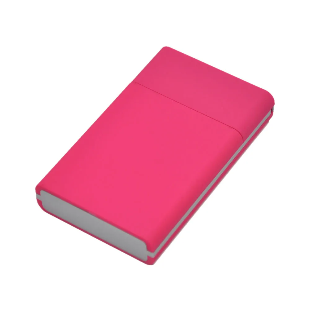 HONEYPUFF, Простой пластиковый чехол для сигарет, карманный размер, Индивидуальная коробка для сигарет, Модный чехол для хранения мелочей, шикарные коробки для табака - Цвет: Розовый
