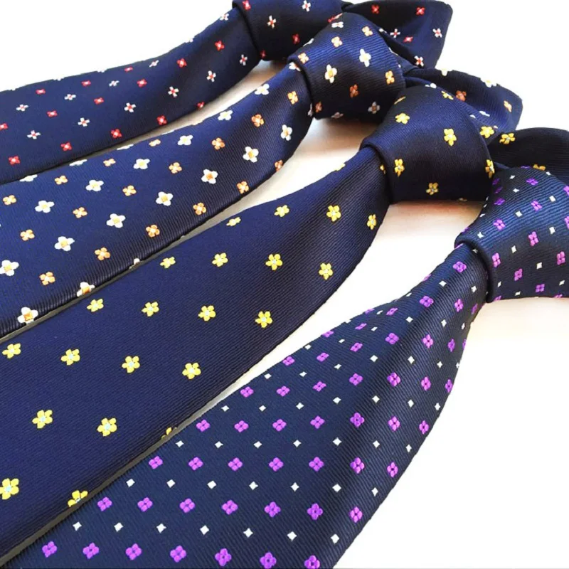 

HOOYI Business Shirt Tie Fashion Neck Ties for Men Cravat Small Flower Mens Necktie Wedding Party Gift accessories 8cm