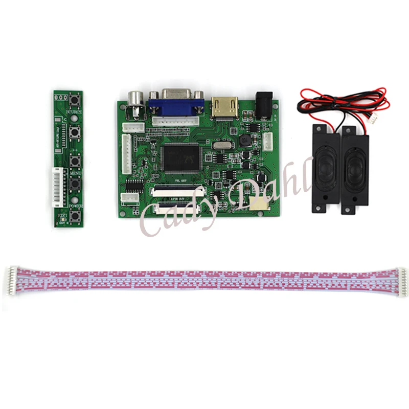 HDMI VGA AV Аудио ЖК контроллер плата модуль + динамик Комплект для Raspberry Pi PC Matrix 5 &quot 10