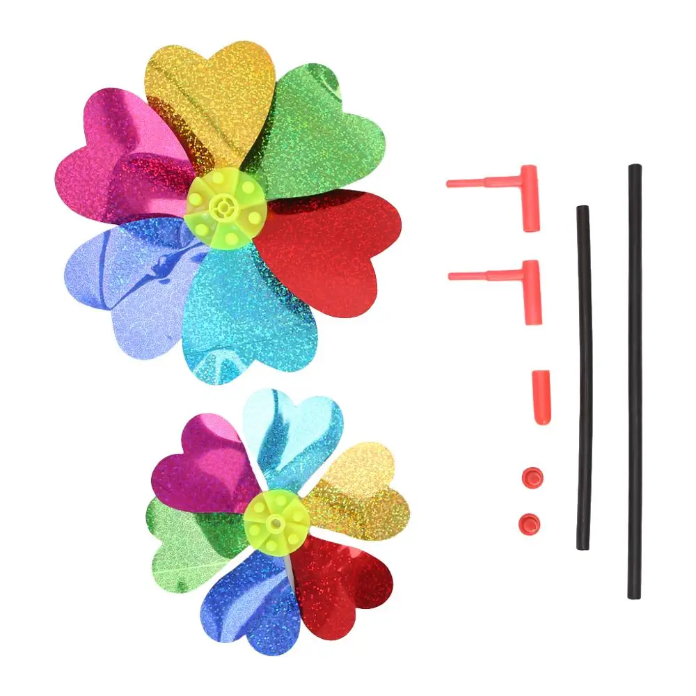 

Colorful DIY Sequin Windmill Wind Spinner Home Garden Yard Decoration Kids Toy