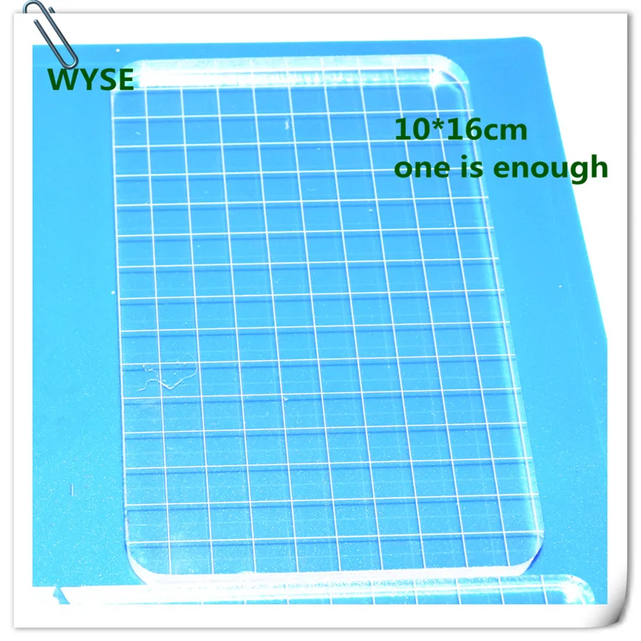

big size clear stamp block with grid transparent Stamp holder Acrylic Pad DIY scrapbooking Decoration Tools acrylic holder