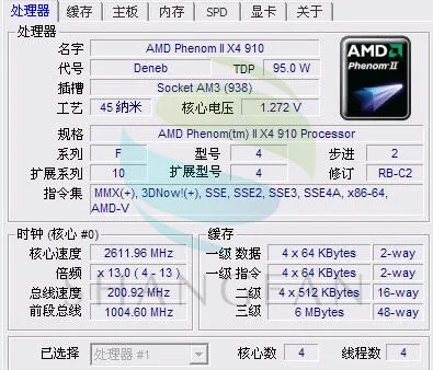 Процессор AMD Phenom II X4 910, четырехъядерный процессор 2,6G HDX910WFK4DGI Socket AM3