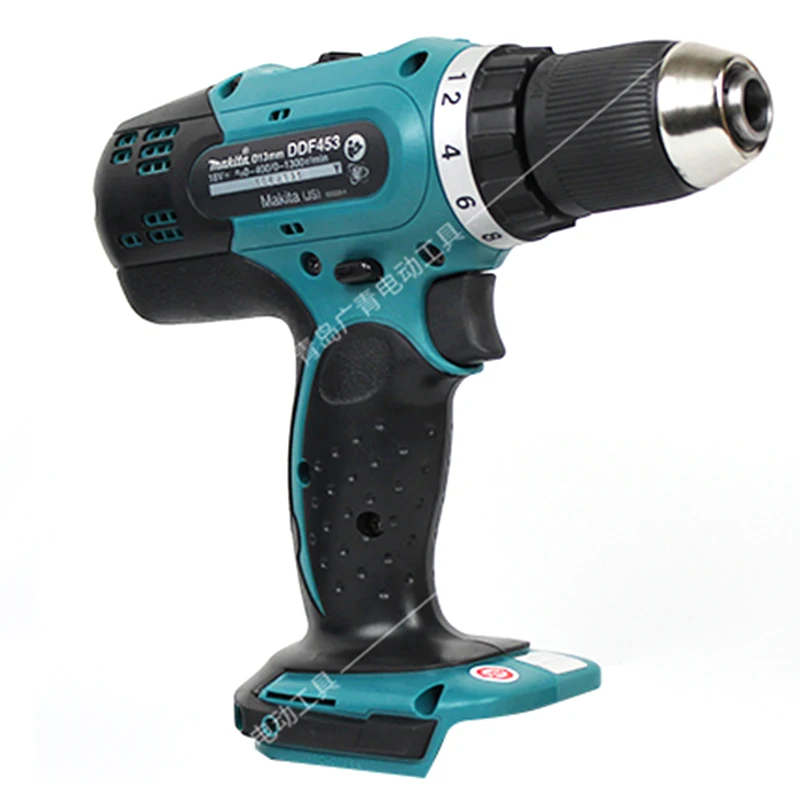 Япония беспроводная дрель makita DDF453 Электрическая аккумуляторная ударная отвертка 18 в только основной корпус 42/27N. m 1300-400 об/мин