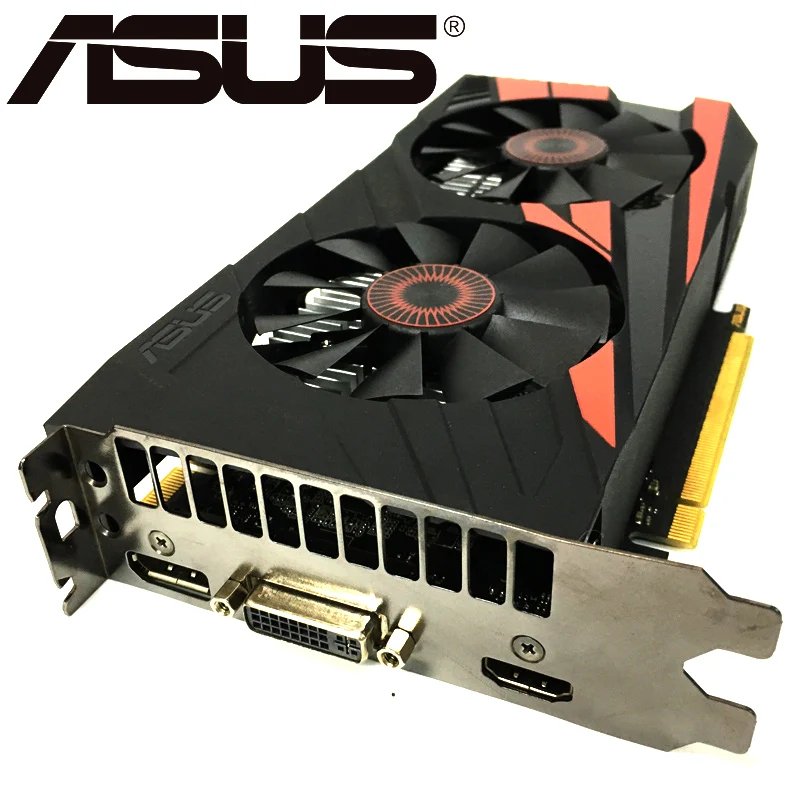 Видеокарта ASUS GTX 950 2 Гб 750 бит GDDR5 видеокарты для nVIDIA VGA карты Geforce GTX950 б/у мощнее чем