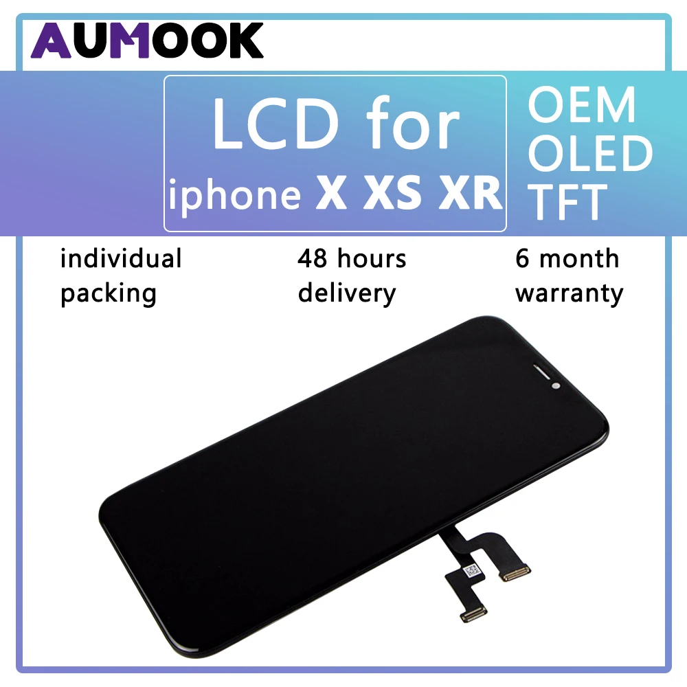 

For IPHONE X XS XR LCD Display 3D Touch Screen OEM Oled TFT Digitizer Assembly LCD Replacement for IPhone X XS XR LCD Pantalla