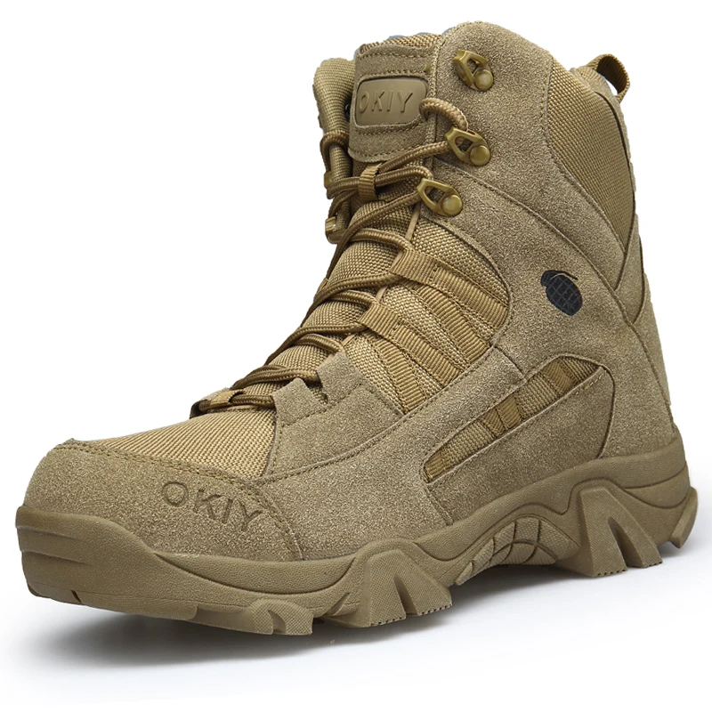 Men Army Desert Boots Military Leather Boots Special Force Tactical