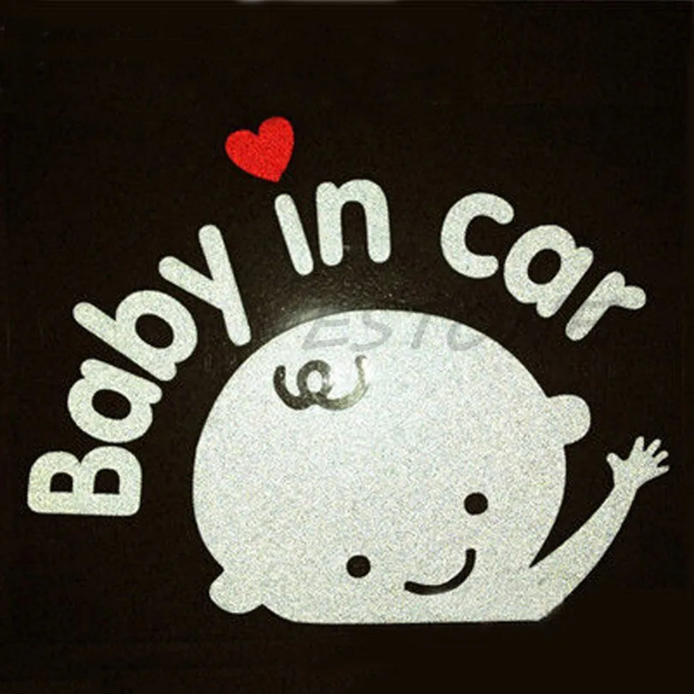 

13*16cm Car Sticker Cartoon "baby in car "Stickers Baby on Board Safety Sign Cute Car Decal Vinyl