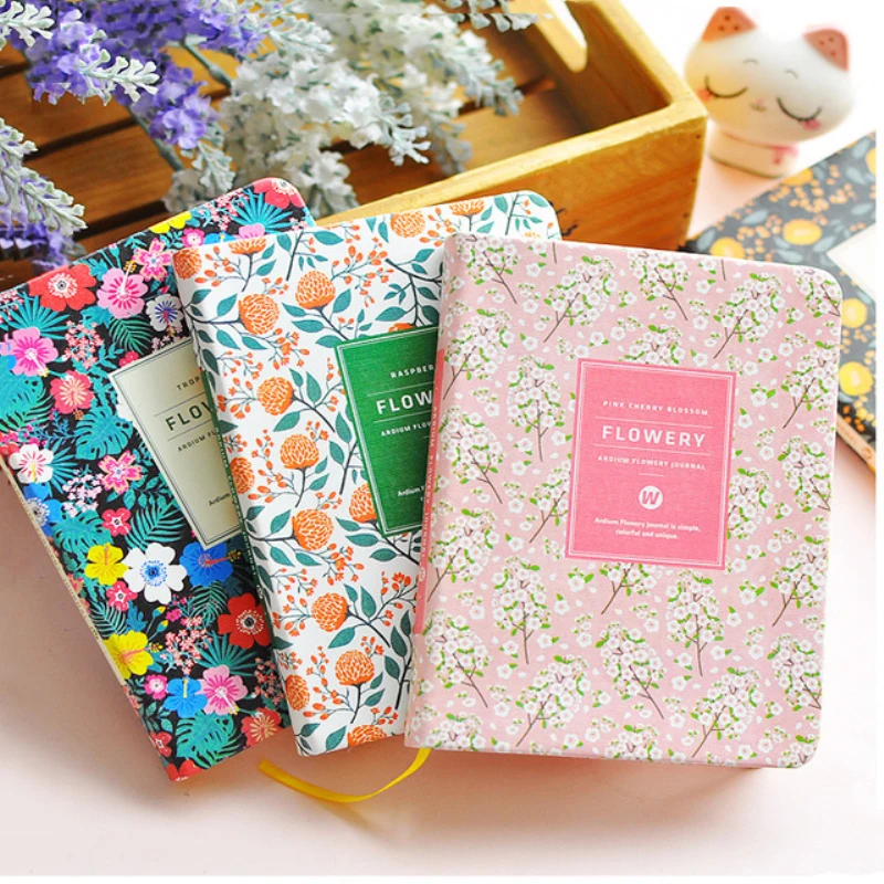 MIRUI Creative Cute PU Leather Floral Flower Schedule Book Diary Weekly Planner Notebook School Office Supply Kawaii Stationery