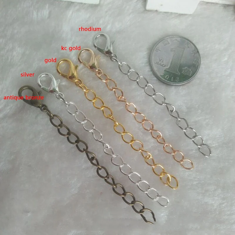 

40pcs Length 5cm 7cm Bracelet Extension Chains with Lobster Clasps fit Bracelets Extended Chains Bulk for DIY Jewelry Making