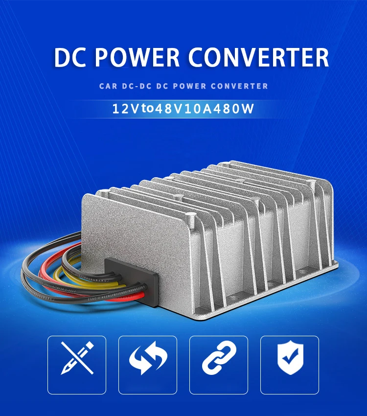 12V постоянного тока до 48V10A постоянного тока/Мощность конвертер 10-20V переменный 48V автомобиль Повышающий Модуль источника питания трансформатор