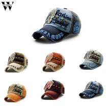 Womail, бейсболка, летняя, хип-хоп, с вышитыми цветами, из джинсовой сетки, головные уборы для мужчин и женщин, спортивные, регулируемые, модные, A27