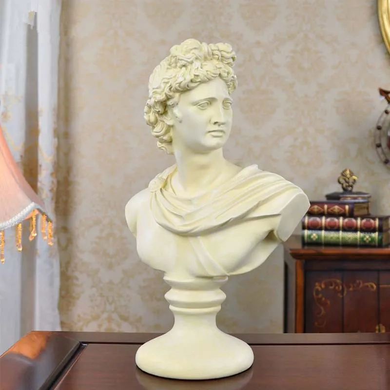 

David Bust Statue Michelangelo Buonarroti Resin Craftwork Office Hotel Clubhouse Living Room Decoration Gift L2130