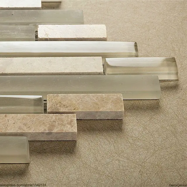 Light Grey Natural Stone Strip Mosaic Floor Tile Home Decorative Light Grey Natural Stone Strip Mosaic Floor Tile Home Decorative Backsplash Wall