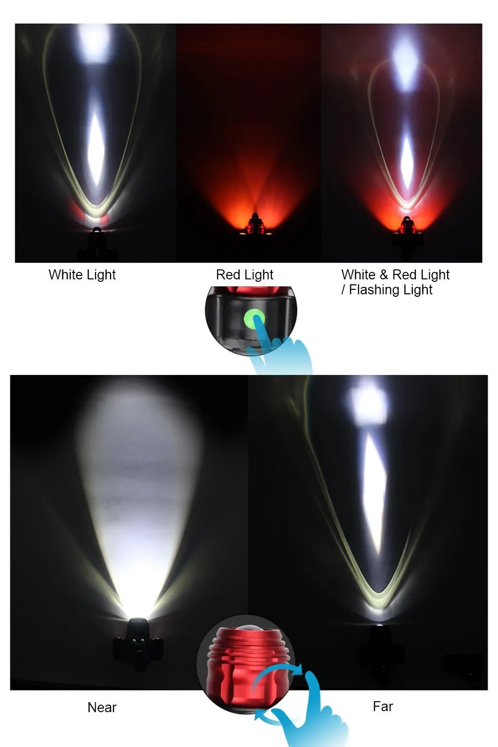 Discount Super Bright USB Rechargeable 15000LM XML T6 LED Bike Bicycle Light Headlight Cycle Lamp Flashlight Bike Accessories 5