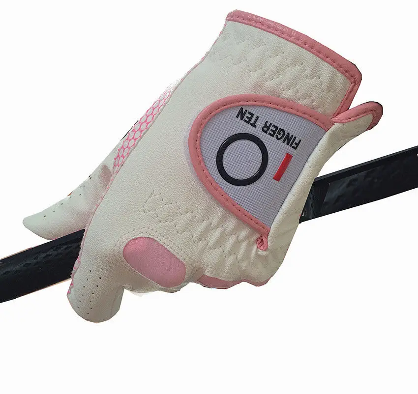 Женские перчатки для гольфа, для левой руки, для правой, для всех погодных условий, 6 шт. в упаковке, мягкие, для игры в гольф, прочные, кожаные, белые перчатки, для пальцев, десять