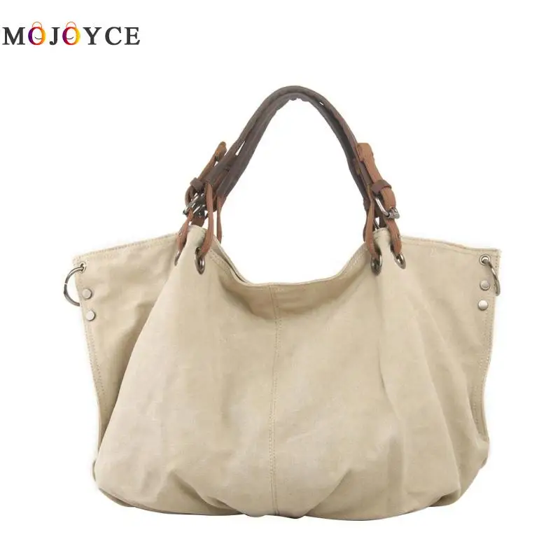 

46 X 36 X 17cm Retro Women Shoulder Bag with Strap Canvas Travel Hobo Big Capacity Casual Totes Handbags Bolsa Feminina