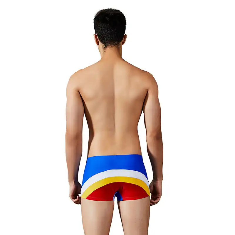 rainbow swim trunks mens