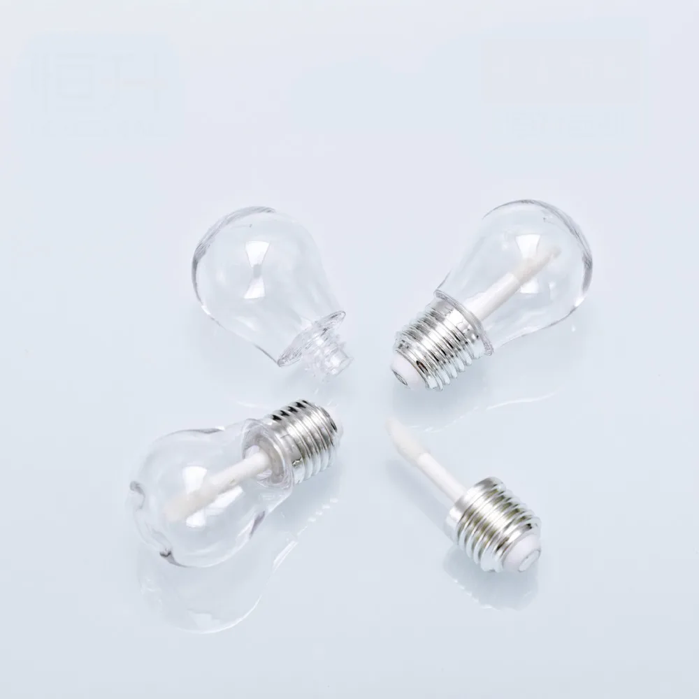 

100 pcs 6ml empty lip gloss tube lamp bulb shape lip oil bottle