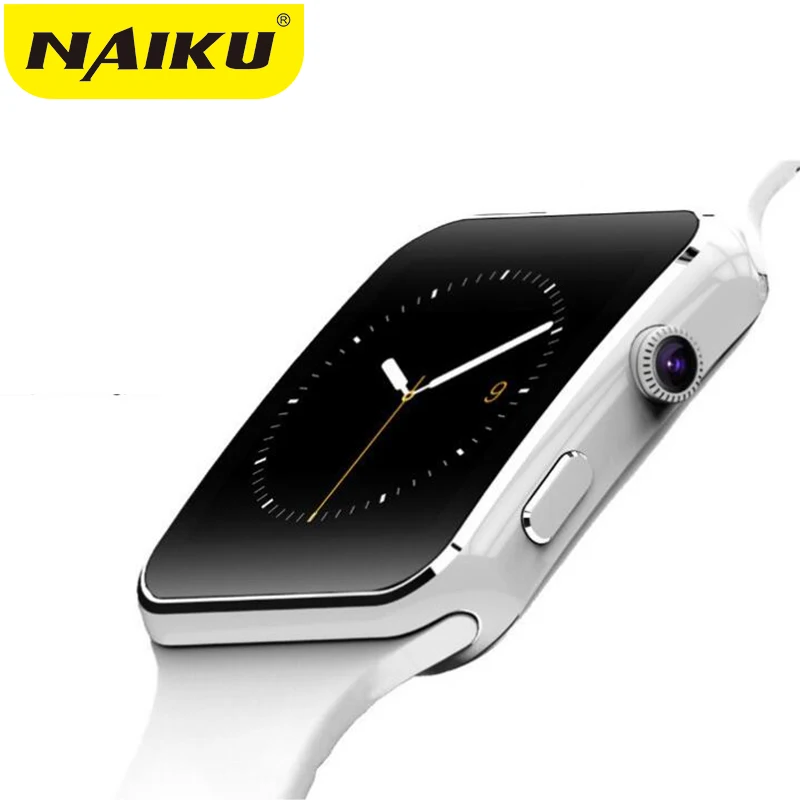 Comprar Reloj inteligente Bluetooth NAIKU X6 Sport Passometer Smartwatch con soporte de cámara tarjeta SIM Whatsapp Facebook para teléfono Android