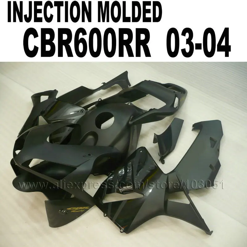 Изготовленный на заказ INJECTION кузова для Honda обтекатель Наборы Cbr600 2003 2004 CBR 600 RR 03 04 CBR 600RR обувь на плоской подошве; цвет черный, обтекатели