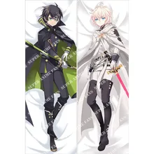 Japanese Anime Seraph of the end Yuichiro Hyakuya Hugging Pillow Cover Case Pillowcases Decorative Pillows 2Way 50X160CM anime seraph of the end cosplay yuichiro hyakuya backpack anime cartoon second element middle school student bag female backpack