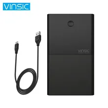 VINSIC 30000MAH Dual USB External Power Bank LED Screen Display DC Input Output Battery Charger Power Supply for Smartphones