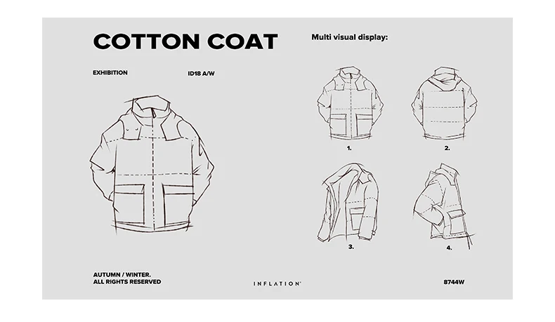 Новинка, зимняя мужская куртка, одноцветная теплая парка, толстое пальто с капюшоном, мужская повседневная куртка на молнии с капюшоном, 8744W