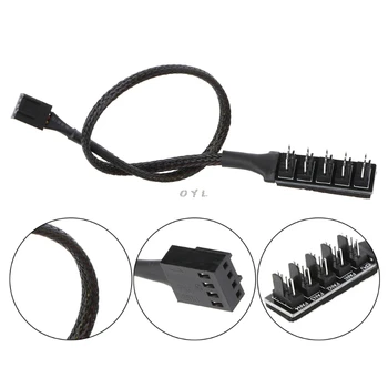 

1 To 5 4-Pin Molex TX4 PWM CPU Cooling Fan Splitter Adapter Braided Power Cable