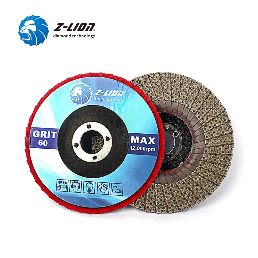 

Z-LION 2pcs 4" Flap Disc Diamond Electroplated Polishing Wheel Renovator Skive Grinding Disc Accessories Rotary Tool Sanding Pad