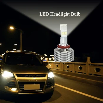 

Professional 2Pcs 6000LM 60W Car H11 LED Headlight Bulb Auto Lamp Replacement White Car H11 Head Light Lamp Bulb