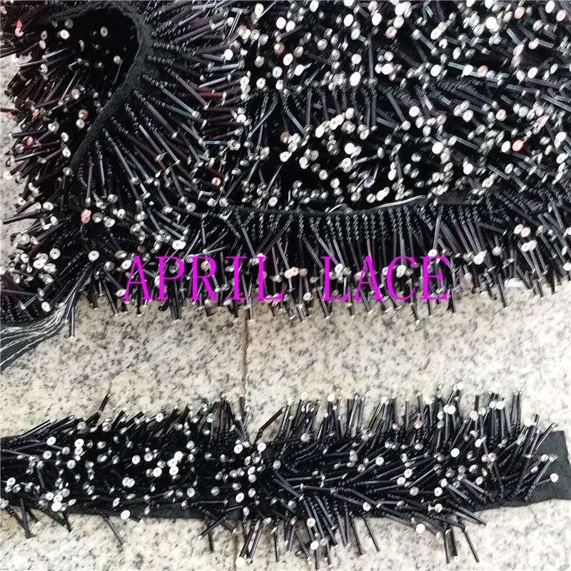 cheap yy004# 6 yards bag black color 2cm width 3 cm ribbon fringe tassel for curtain garment decorative home dress decoration