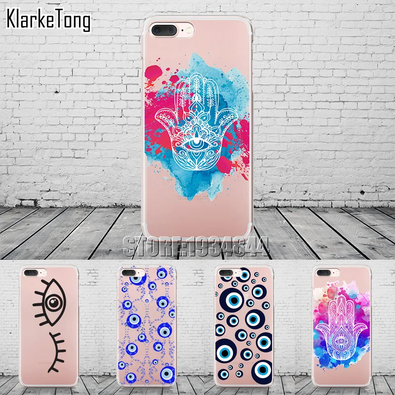 

Evil Eyes Hamsa Mandala Soft Silicone Phone Case For iPhone XS MAX XR 5S SE 6S 7 8 Plus Transparent TPU Fundas Coque Cover