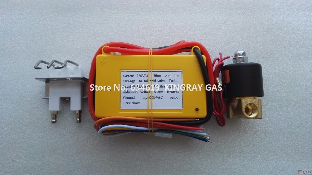 Full Set 220vac 1/4" Solenoid Gas Grill Ignition Controller Hot Sale