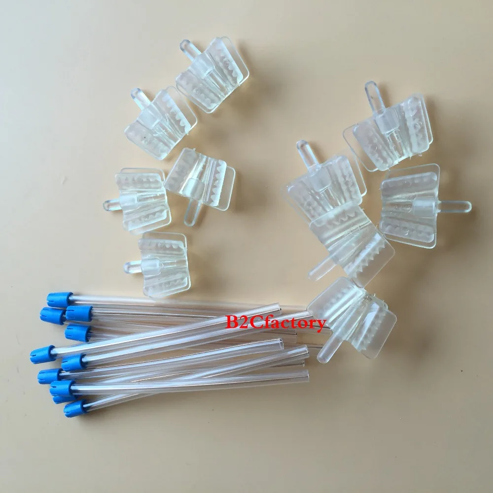 10pcs Dental Mouth Prop WITH 10PCS Saliva Ejector Suction Tipin Teeth