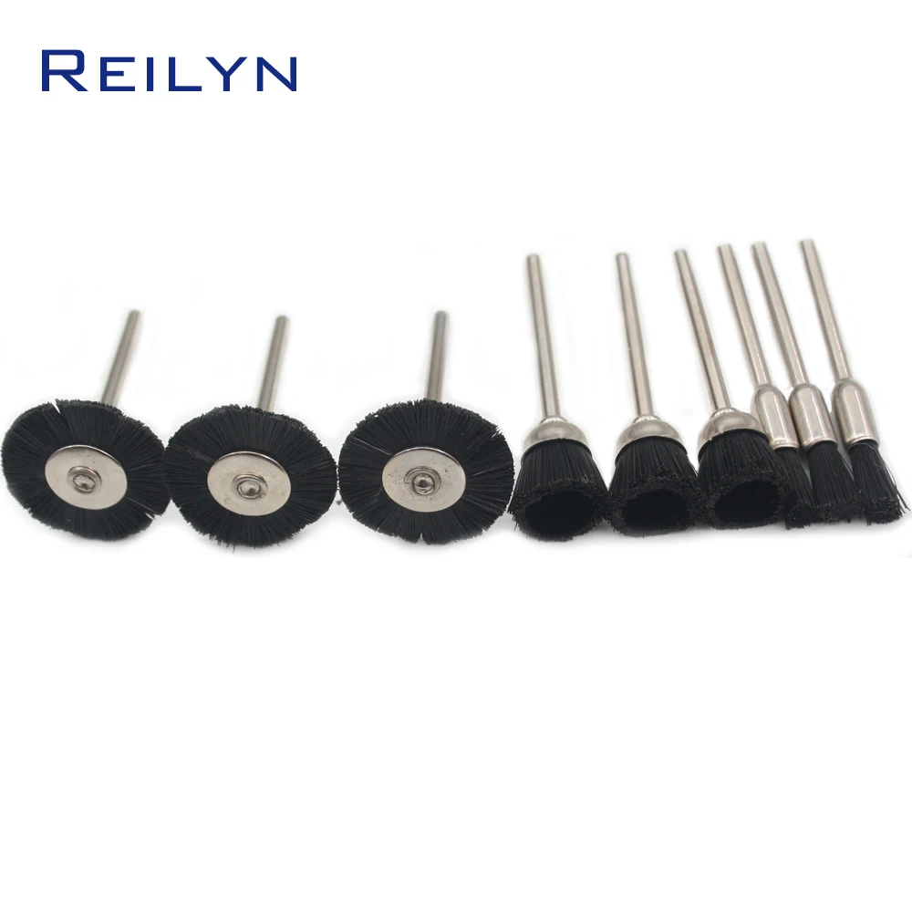 Nylon Polishing Brush Polishing Head Polishing Wheel Shank 3mm Plastic
