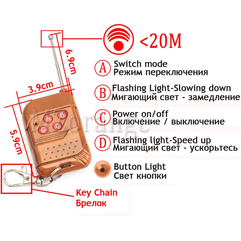 4*3 Led Police Lights For Car FSO Strobe Light Wireless Remote Ambulance 12V Warning Emergency Flash Stroboscope Car Accessories