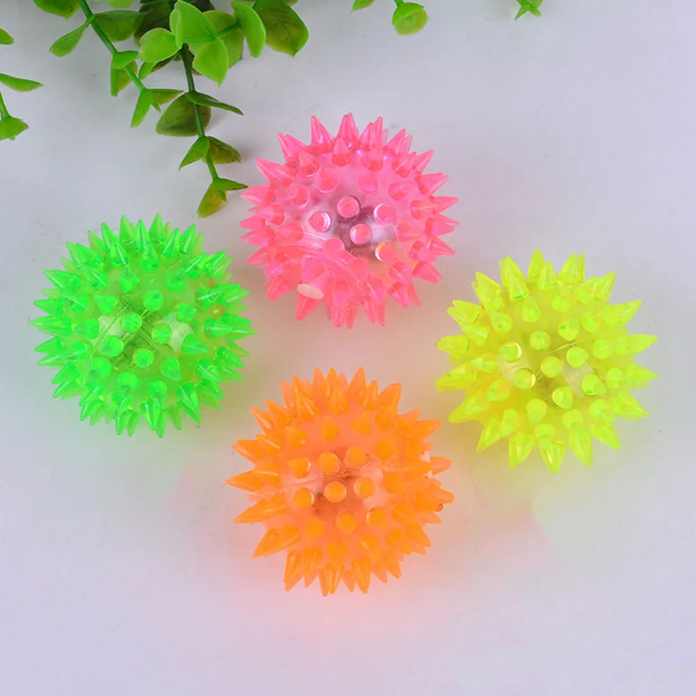 

Glowing Hedgehog Ball Colorful Flash Soft Gel Ball Xmas Gift Toy Luminous Christmas Party