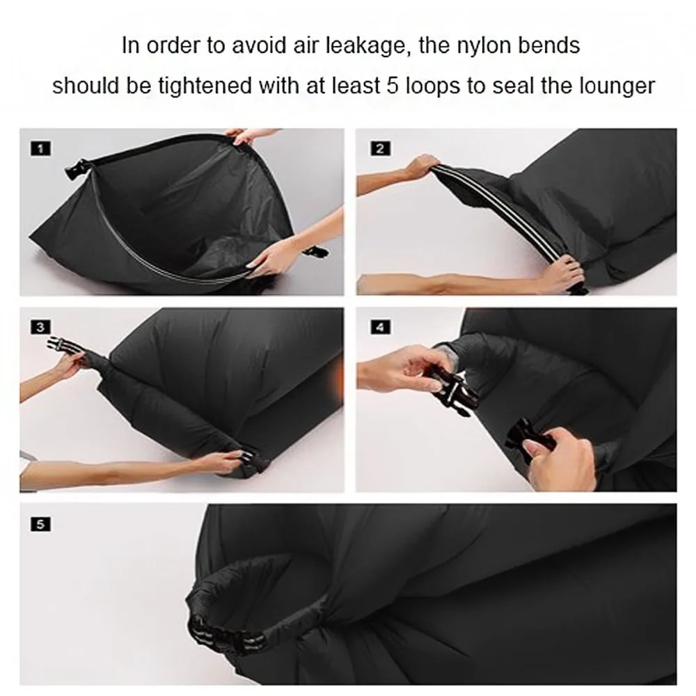 Fast Inflatable air sofa Camping Hangout Bag 210D Oxford Outdoor 25070cm Sleeping Bag Hangout lazy lay laybag Lounger bed (7)