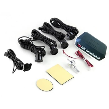 

Car Parking Sensor 4 Sensors Monitor Auto Reverse Backup Radar Detector 8 Colors