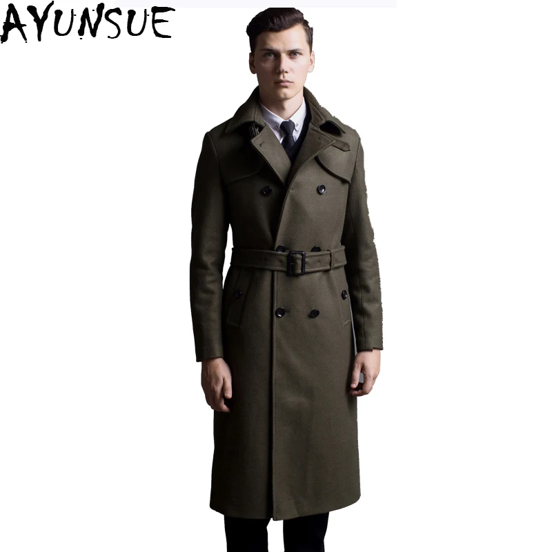 Aliexpress.com : Buy AYUNSUE 2019 New Fashion Men's Wool Coat European ...