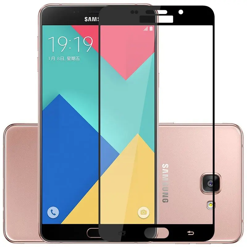 Экран протектор Закаленное Стекло для samsung Galaxy A8 Plus A6 A5 A3 A7 2017 2018 с полным
