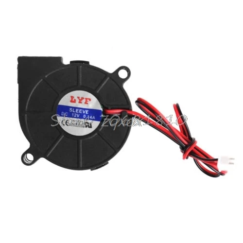 50 мм x 15 DC 12V 0.14A 2-контактный компьютер PC рукав-подшипник вентилятор охлаждения 5015