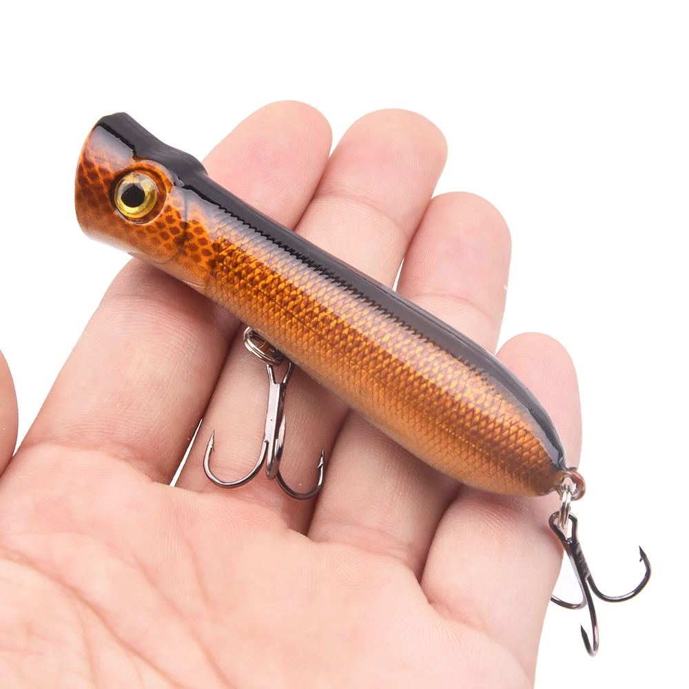 1 шт. 8 мм/10 г 6 # крючки искусственная приманка Pesca Peche Рыболовная Снасть Top Water Popper со