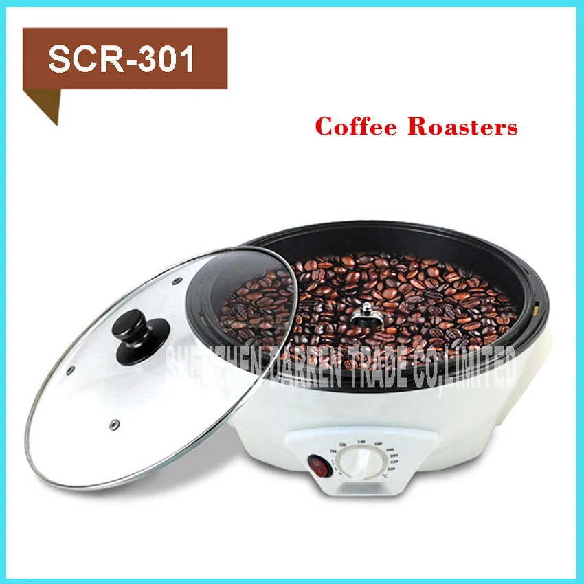 SCR-301 220 В кофе ростеры бытовой прочный кофе bean жареный кофе высокая термостойкость PP ёмкость 1500 г