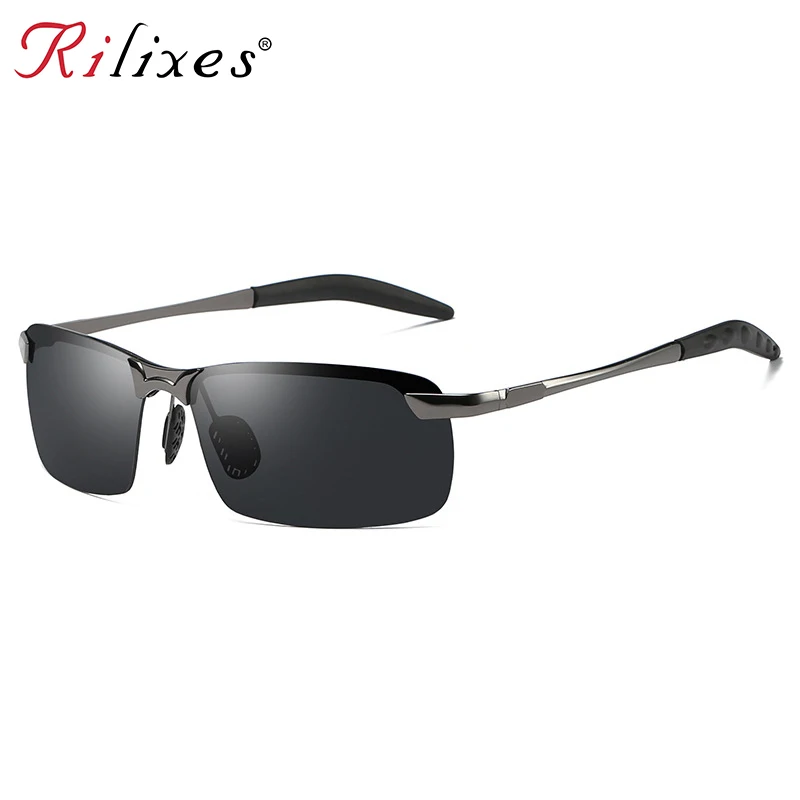 Мужские поляризованные солнцезащитные очки с алюминиево-магниевой оправой, очки для вождения автомобиля, UV400, поляризационные очки, стильные очки