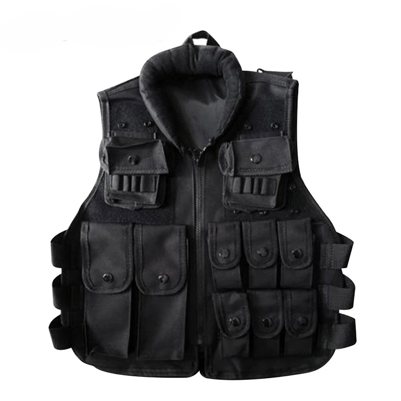 Tactical vest Black Kid's Tactical Vest For Outdoor Game Training Scouting Cosplay Protective