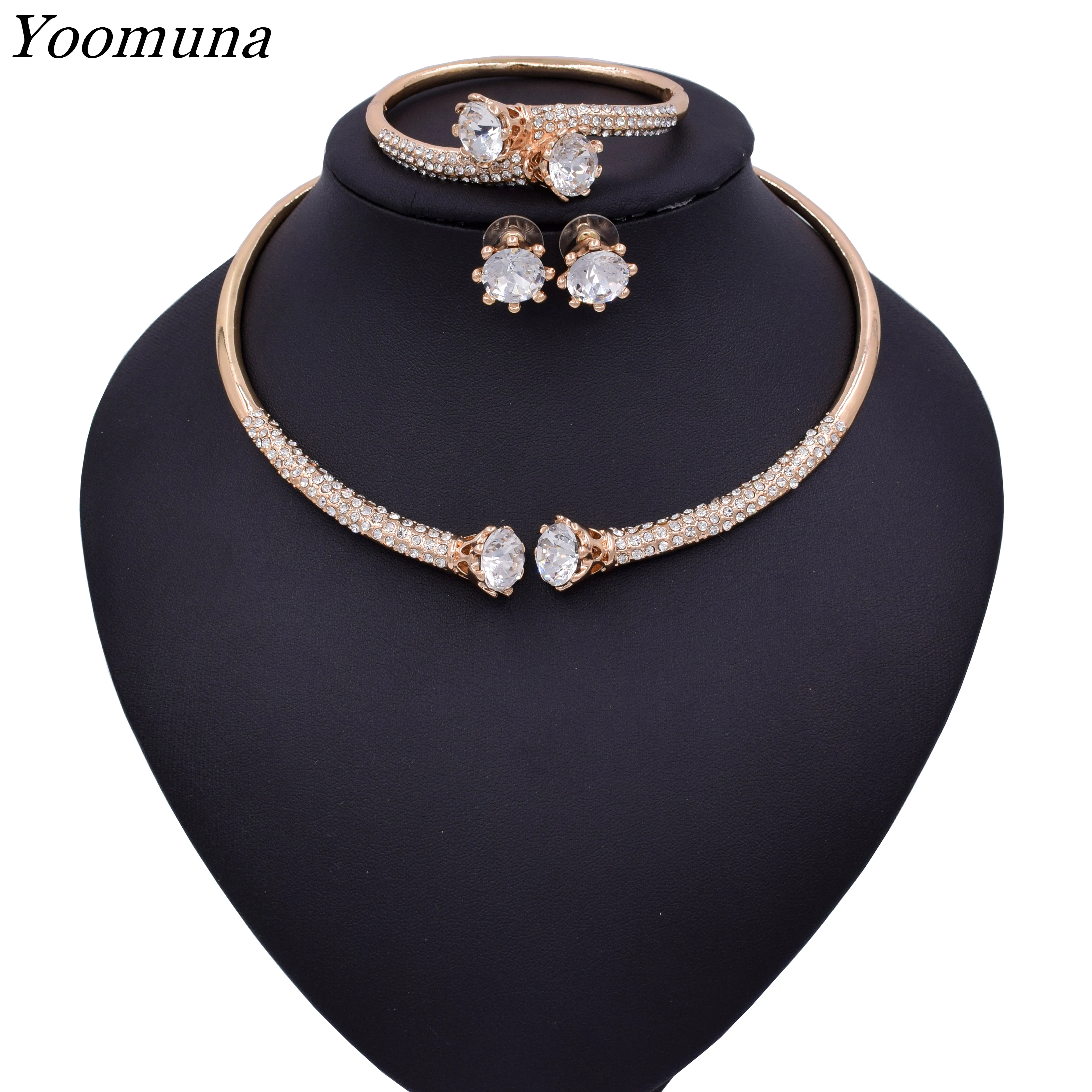 

2019 New Exquisite Dubai Jewelry Set Luxury Big Nigerian Wedding African Beads Jewelry Set Design necklace sets for women