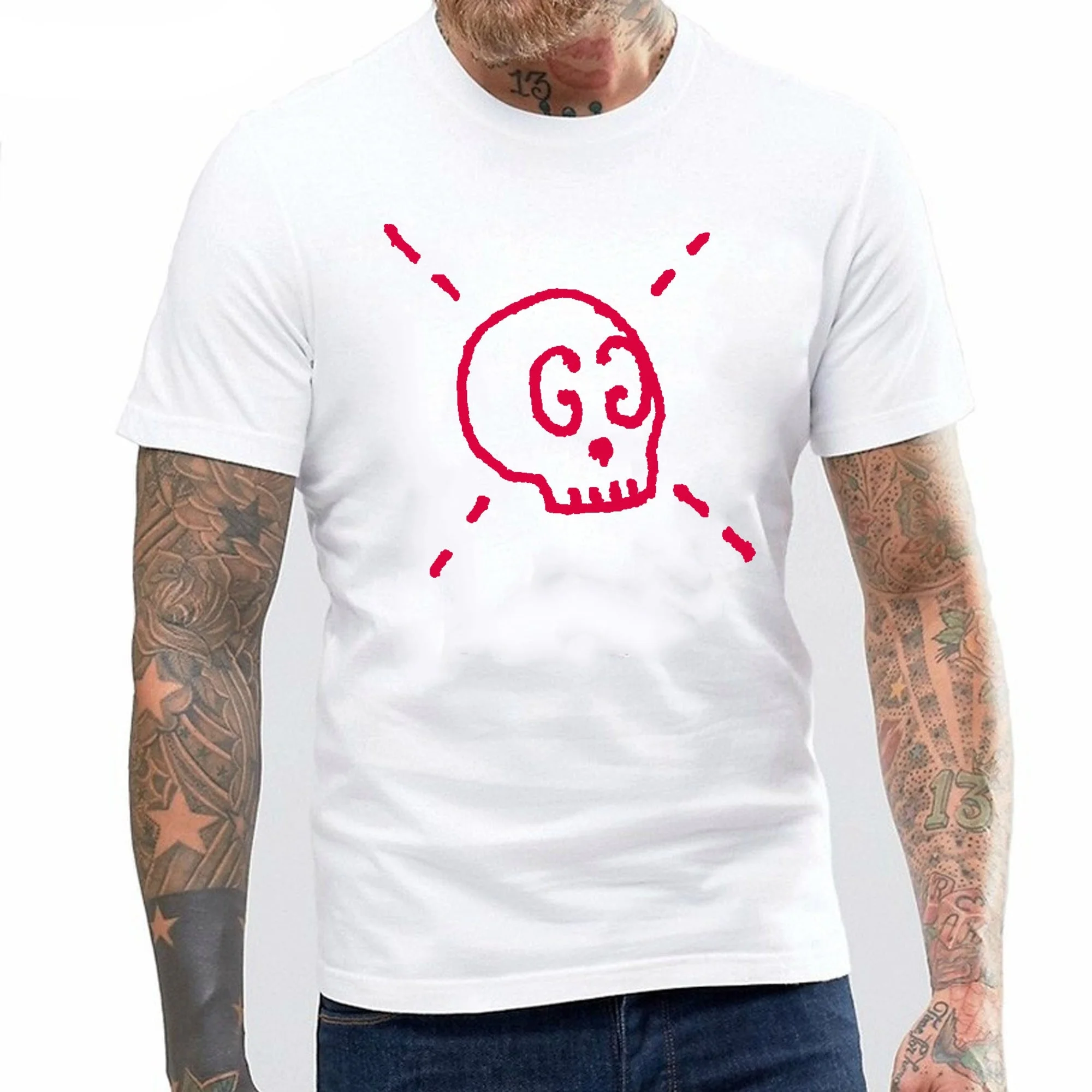 New Guccy Skull T-shirt Mens T Shirts Casual Tops Short Sleeve S-3XL Boyfriend Gift  Funny T Shirts  Streetwear  Men T Shirt