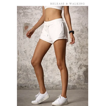

R&W Reflective Strip Summer Shorts Women Sports Tight Short Breathable Loose Female Running Yoga Outdoor Training Fitness